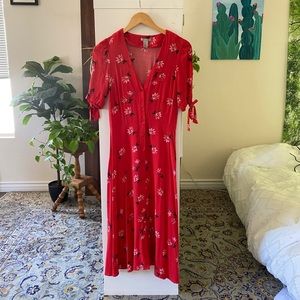 MIDI H&M Red Dress size 6